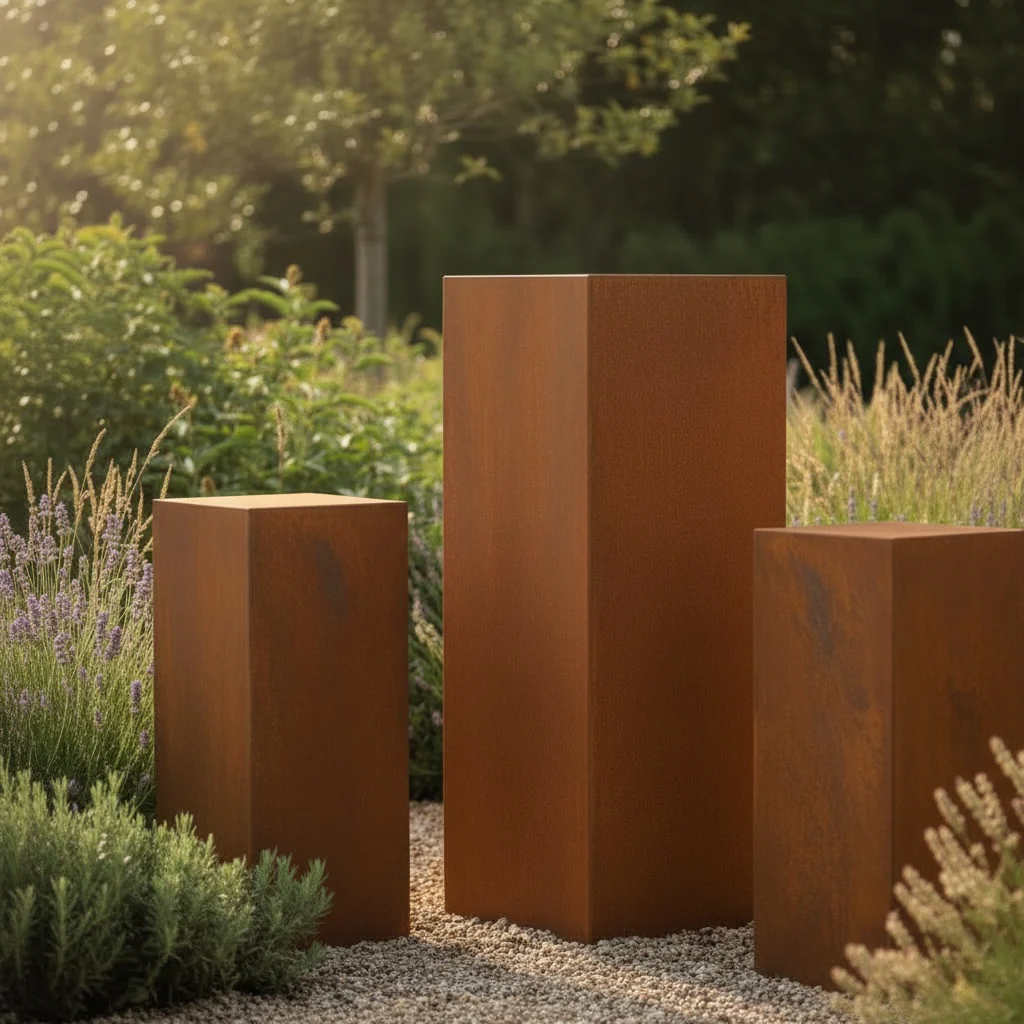 Corten steel pedestal